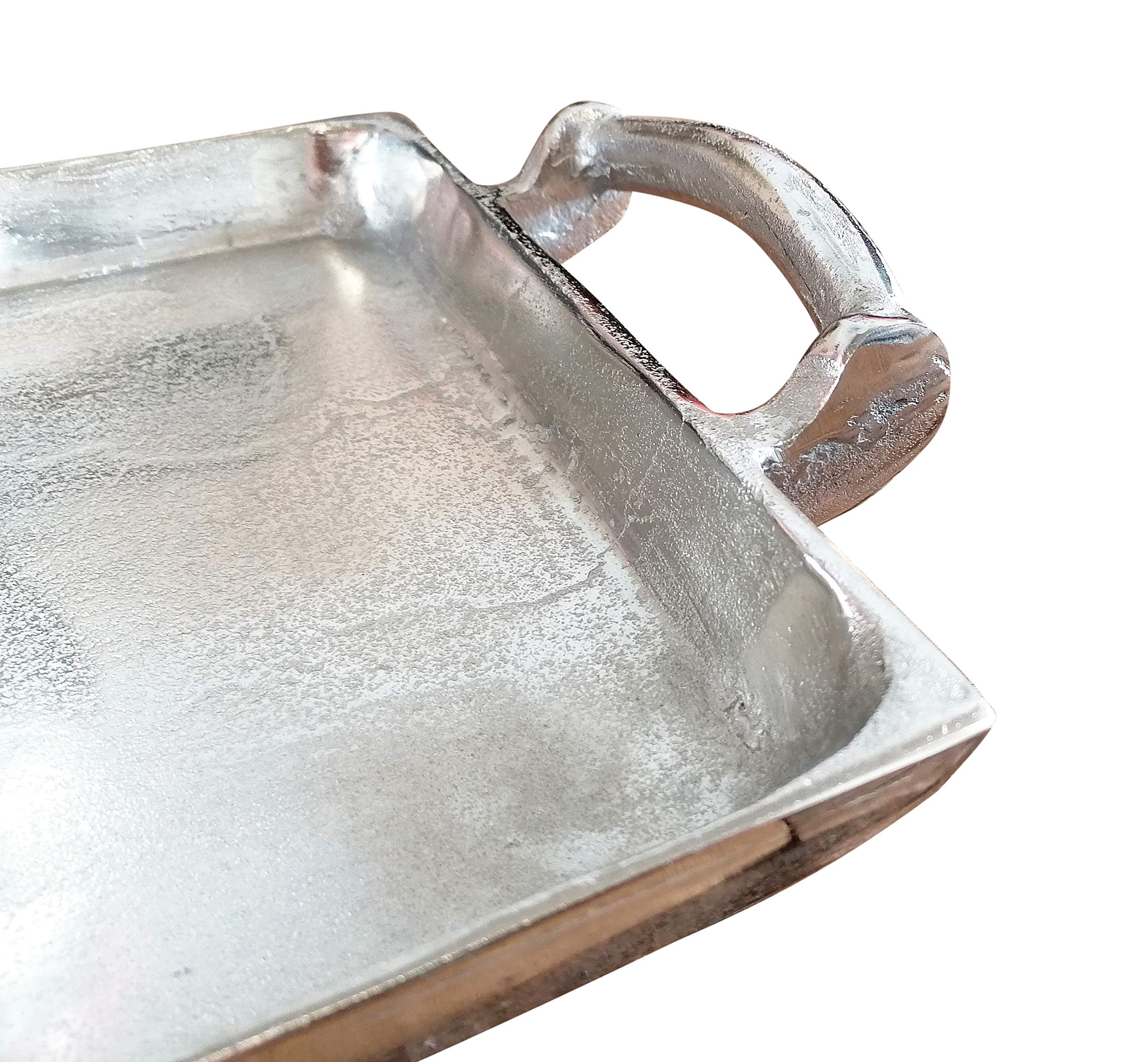 MichaelNoll - Bandeja para servir (aluminio, mango XXL, 42/65/82/112 cm, 42 x 20 x 6 cm)