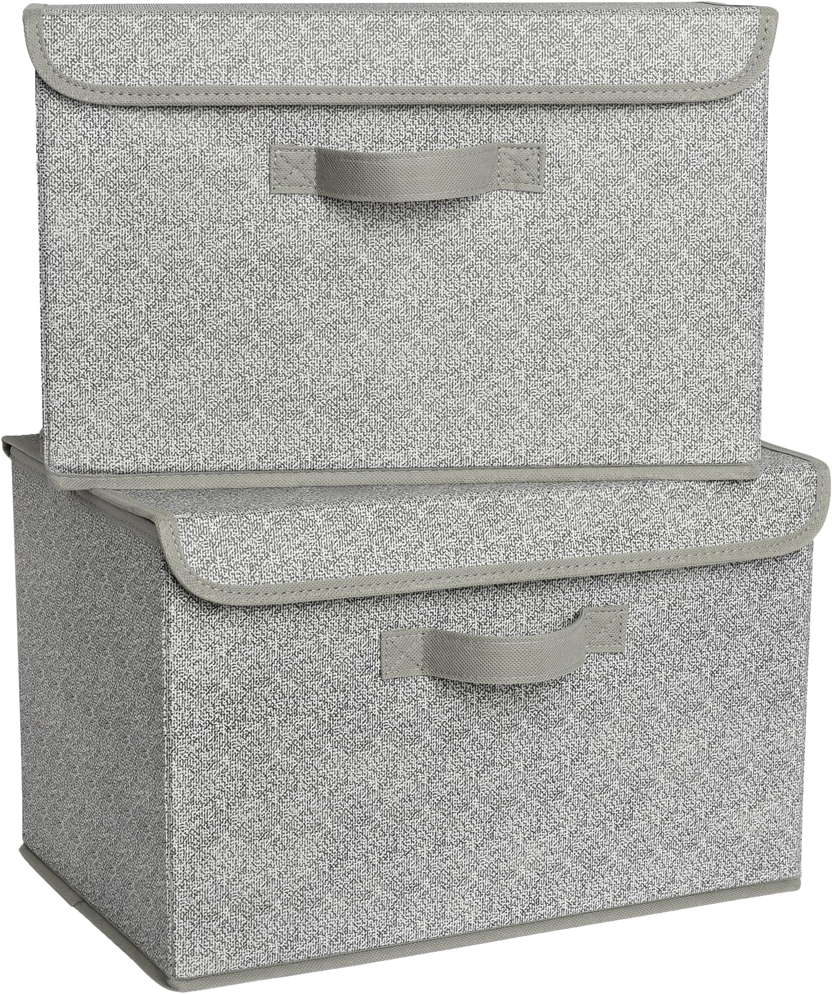 GRANNY SAYS Large Storage Bins with Lids, Fabric Storage Boxes for Clothing, Closet Organizers and Storage for Organizing Wire Shelves Closet Bookshelf, Gray, 2-Pack