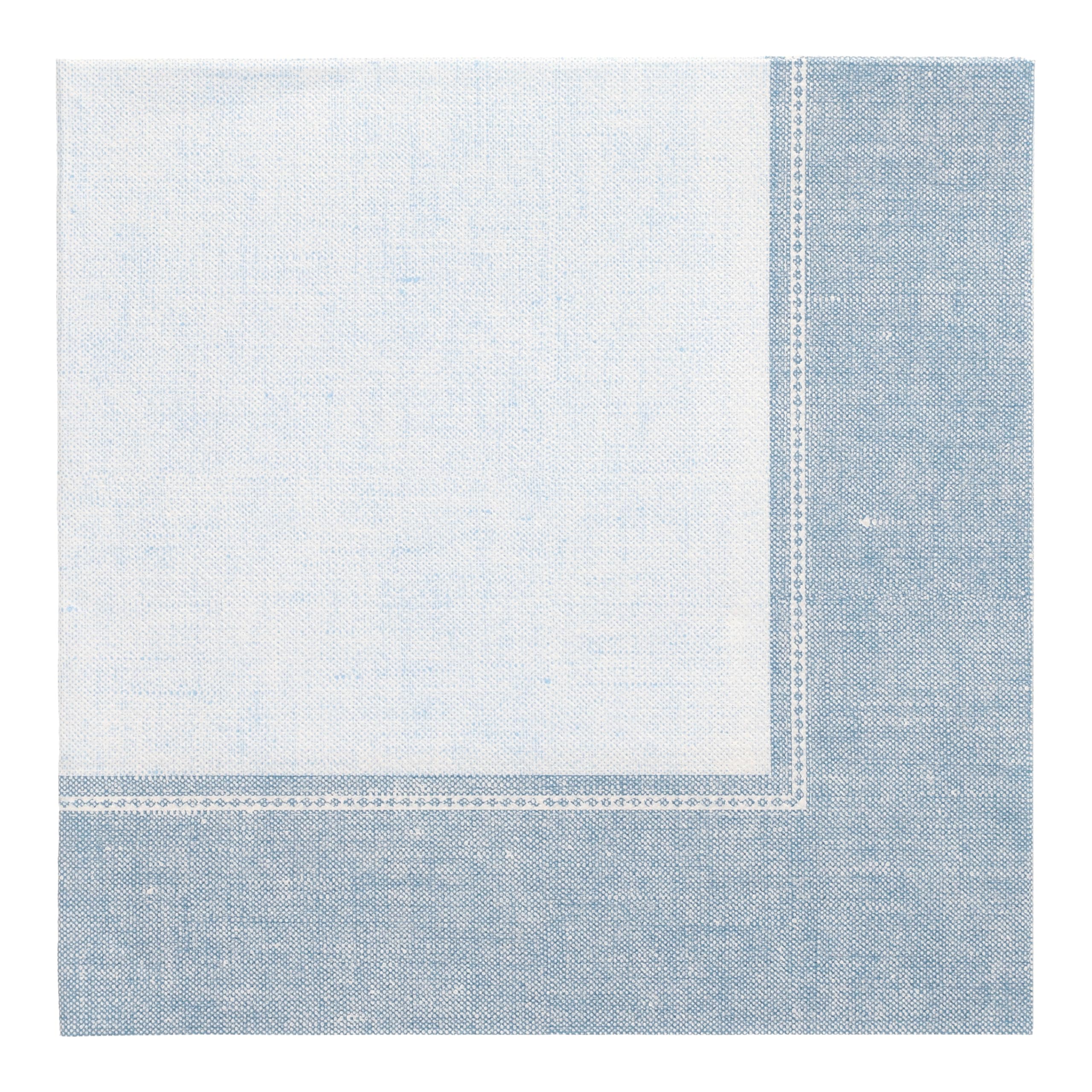 50 Napkins Royal Collection 1/4 Fold 40 cm x 40 cm Arctic Blue Linum