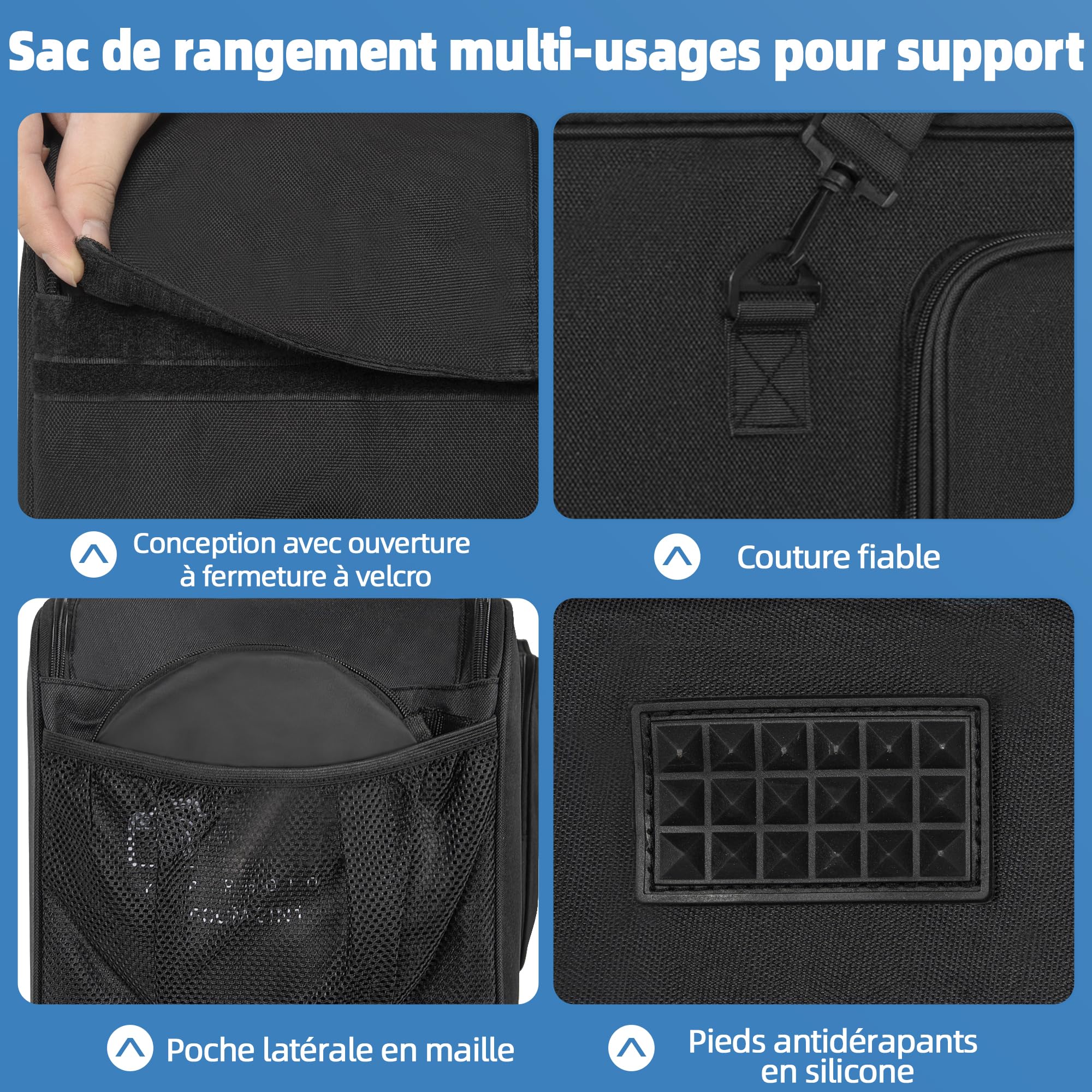 OUUTMEE 102CM Sac de Transport pour Trépieds, Étui de Trépied pour Caméra, Éclairage et Équipement Audio, Sac pour Trépied Imperméable et Rembourré avec Bandoulière et Poignées (Noir)