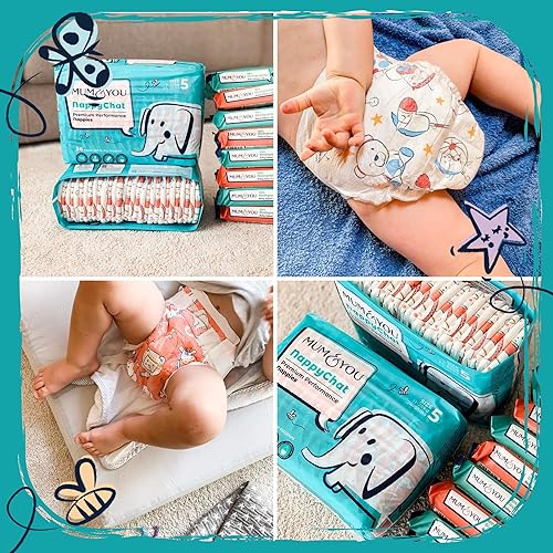 Miniatura 7 de Mum & You Nappychat - Pañales ecológicos de alto rendimiento, tamaño 5 (36 pañales) Protección contra fugas con tecnología Smart Tube. 100%