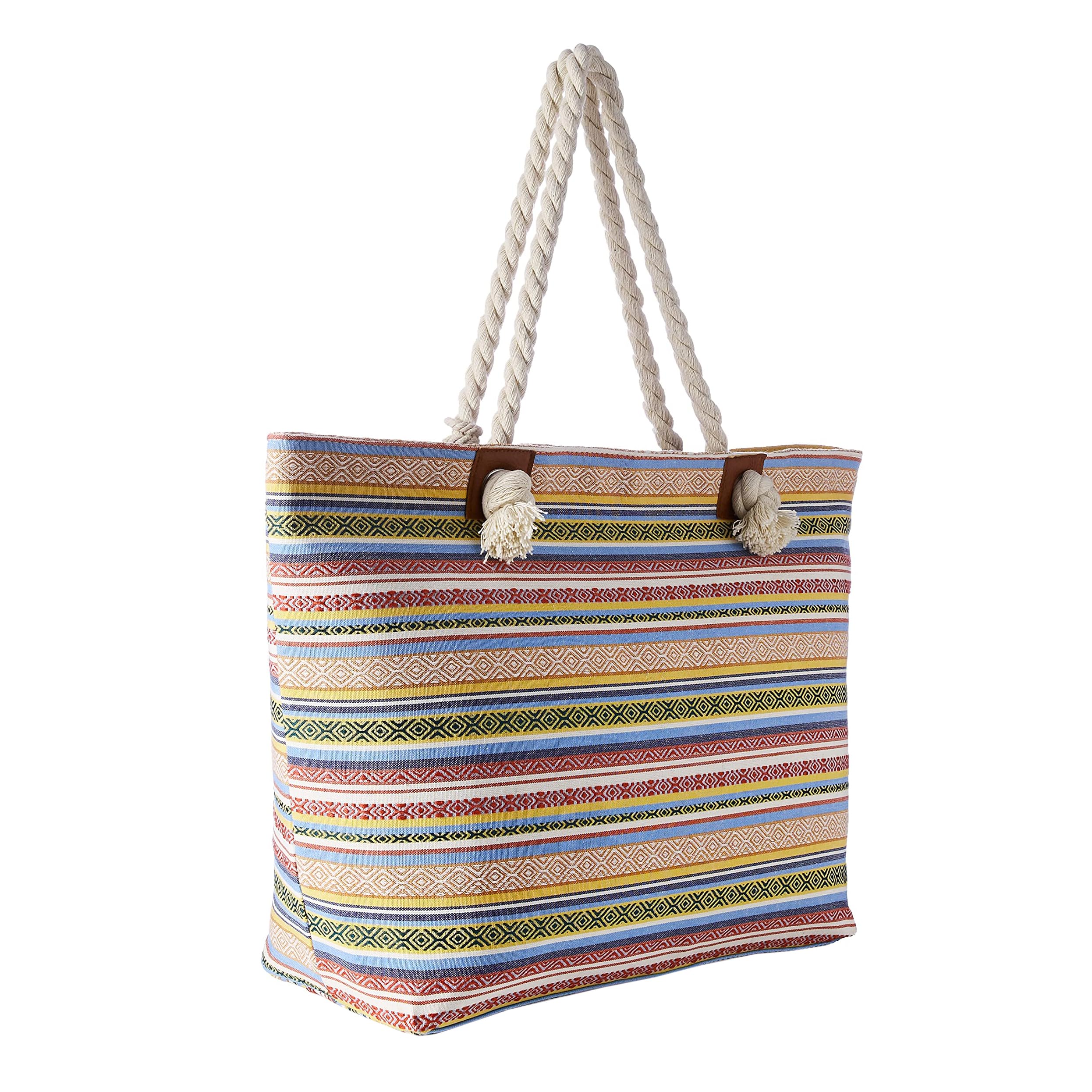 DonDon Bolso de playa grande impermeable con cremallera