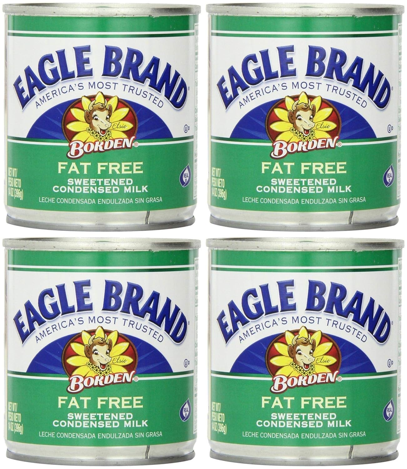 Eagle Brand Fat Free Sweetened Condensed Milk (3 Pack) 14 oz Cans Pack of 4
