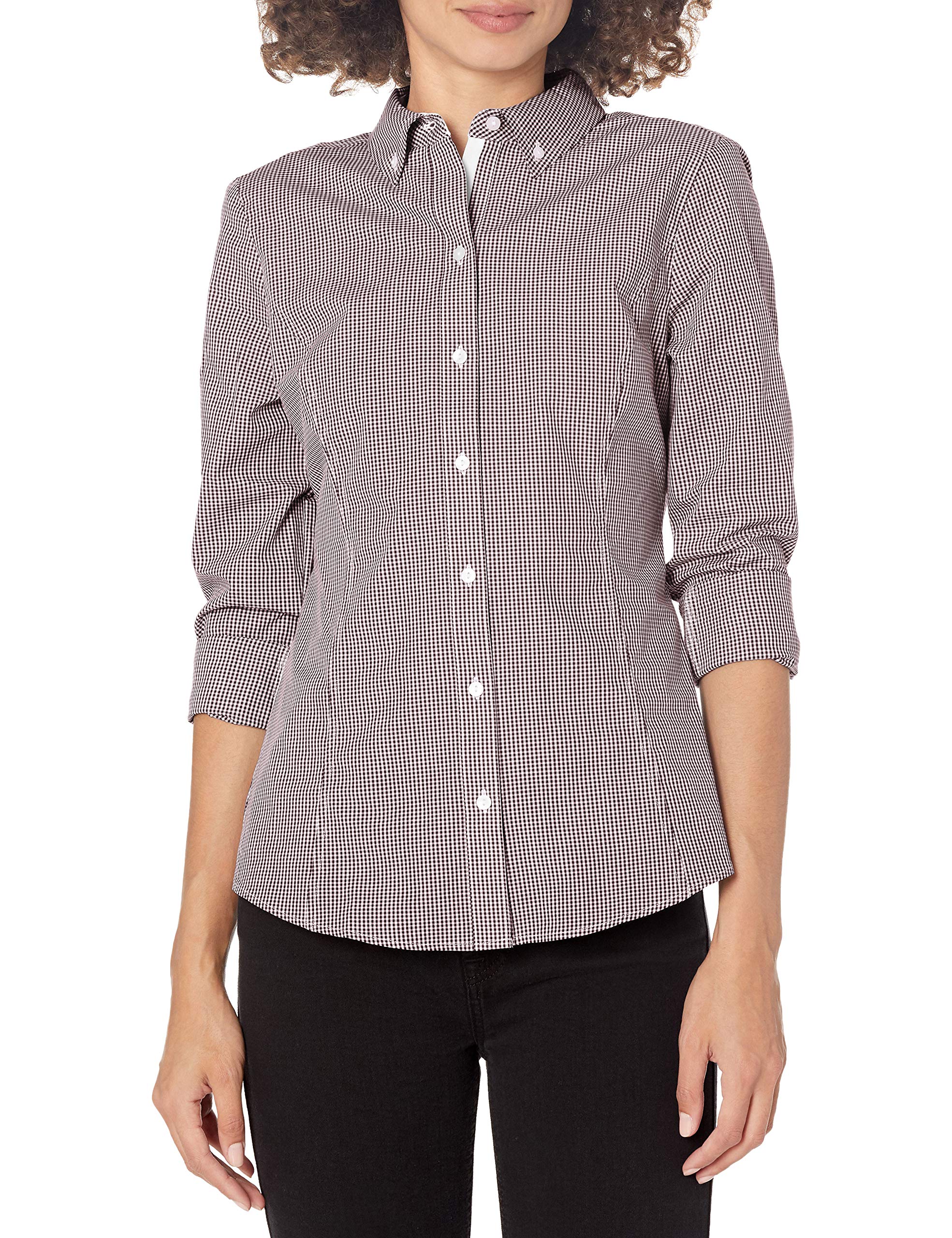 Cutter & BuckWomen's Epic Easy Care Long Sleeve Gingham Collared Shirt