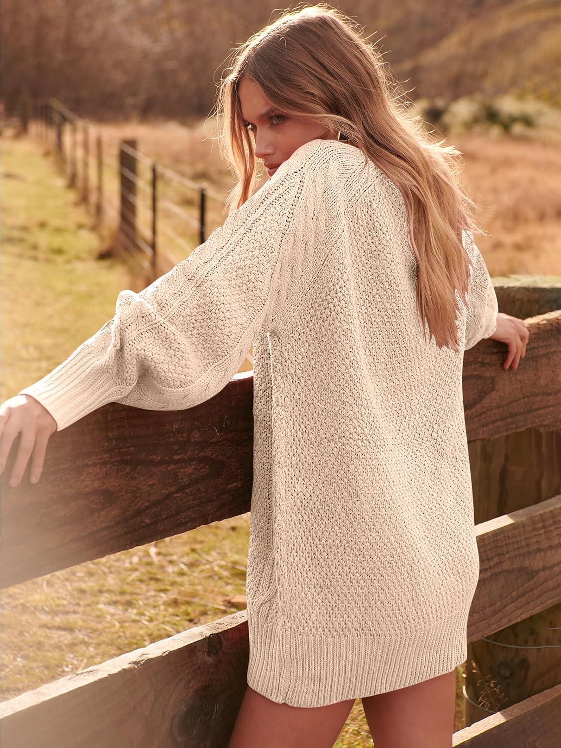 ANRABESS Womens Sweater Dress Oversized Cable Knit Chunky Long Sleeve Short Dresses 2025 Fall Outfits Vacation Winter Clothes - Image 7