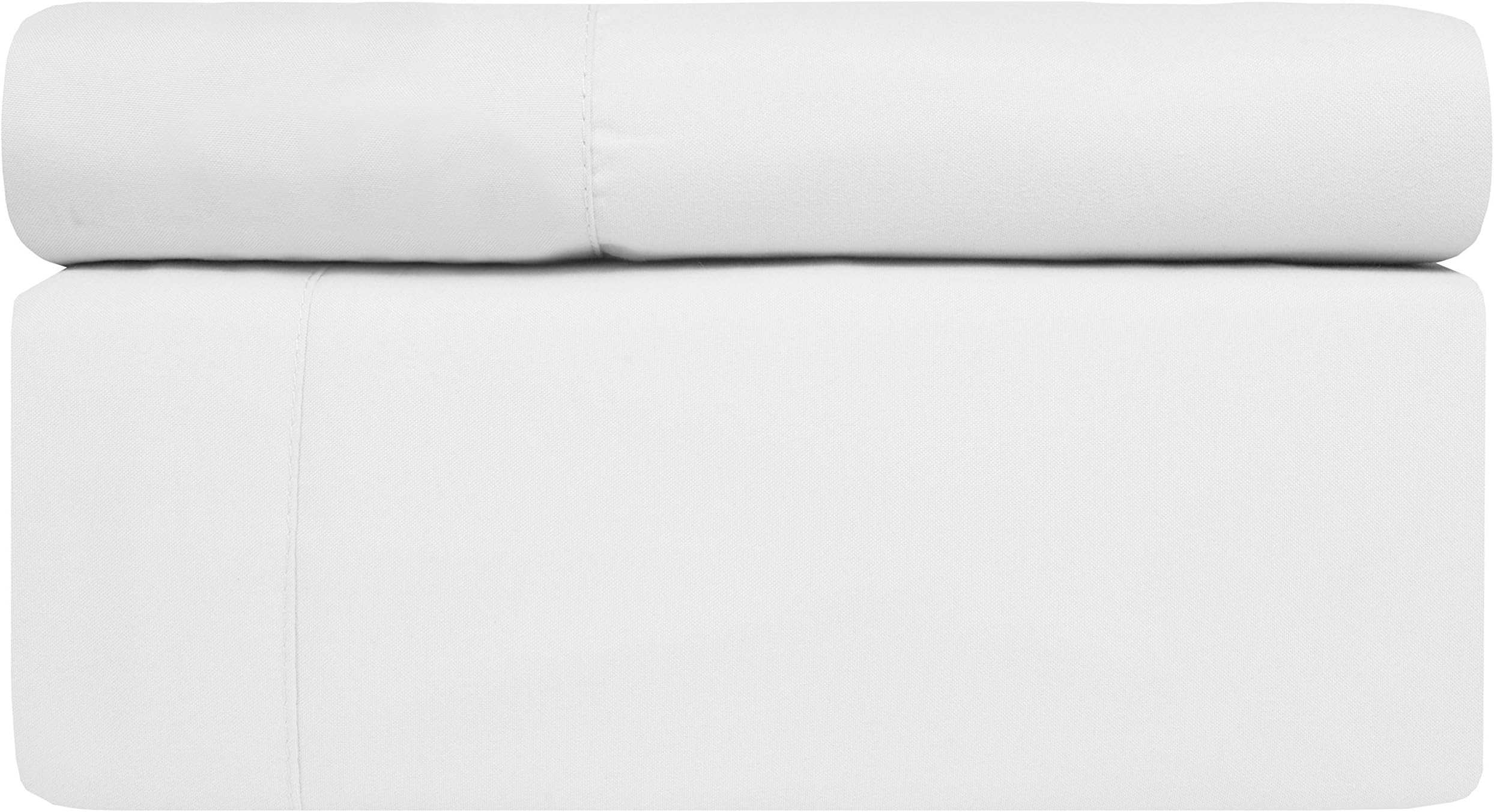 1800 Series 4 Piece Bed Sheet Set with Deep Pocket & 1 Extra Pillowcase, Twin, White