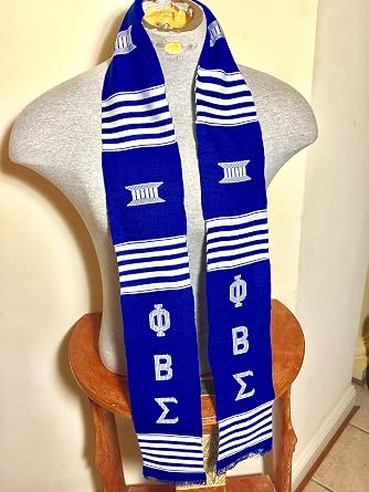 Phi Beta Sigma Handwoven Ghana Kente Stole Blue
