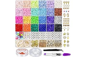 6000PCS Clay Heishi Beads with Letter Beads for Bracelets