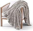 UGG Adalee Faux Fur Throw Blanket Luxury Lightweight Cozy Soft Throw for Couch Bed or Chair Hypoallergenic Machine Washable Double-Sided Fluffy Blanket Home Decor, 50-inch x 70-inch, Seal Grey