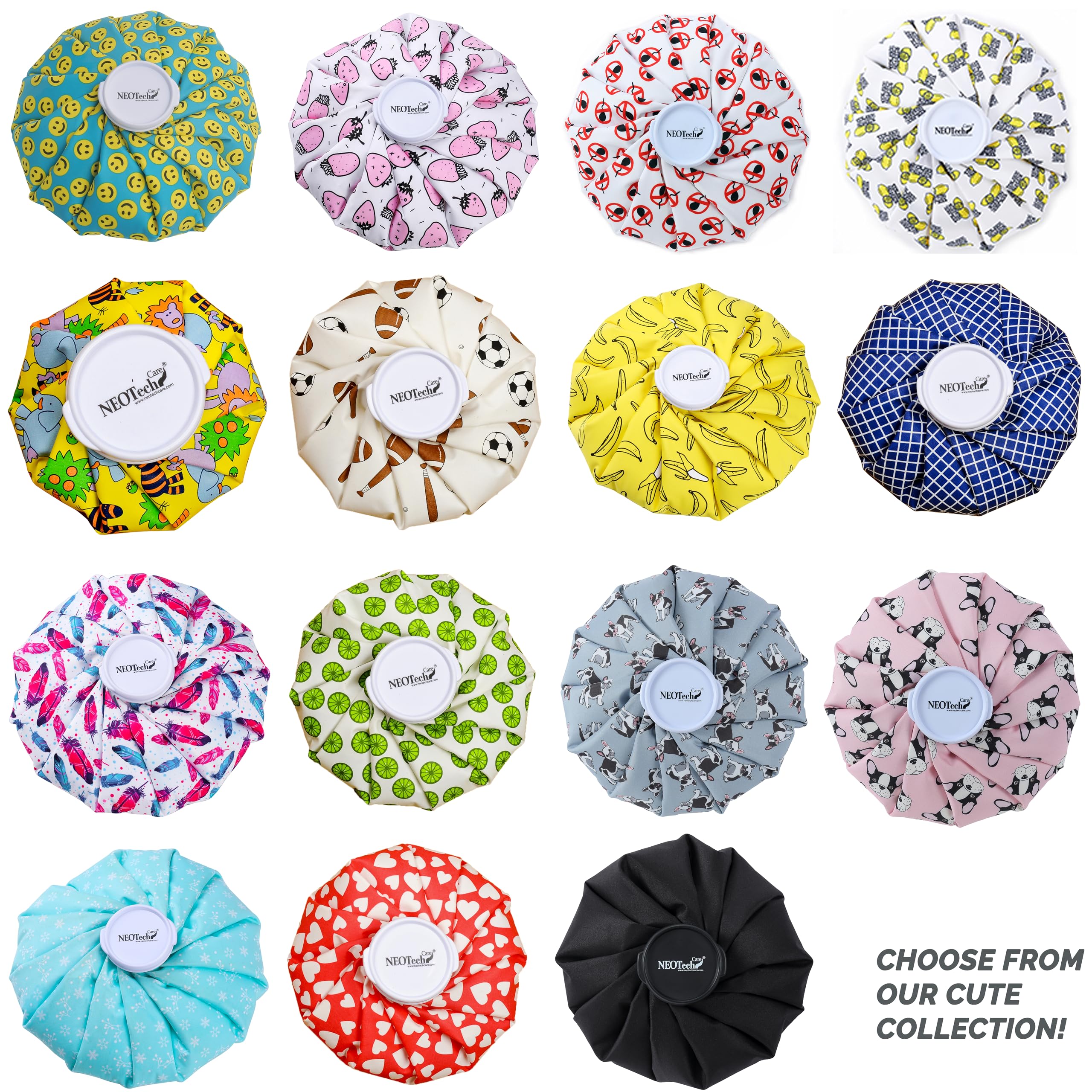 Bolsa de hielo - Tapón de rosca - Marca NEOtech Care - Diseño (Negro, 20cm) — view 6
