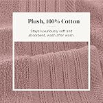 Modern Threads 6 Piece Set, 2 Bath Towels, 2 Hand Towels, 2 Washcloths Yarn Dyed Diamond Gate Jacquard Towel Set Dusty Rose