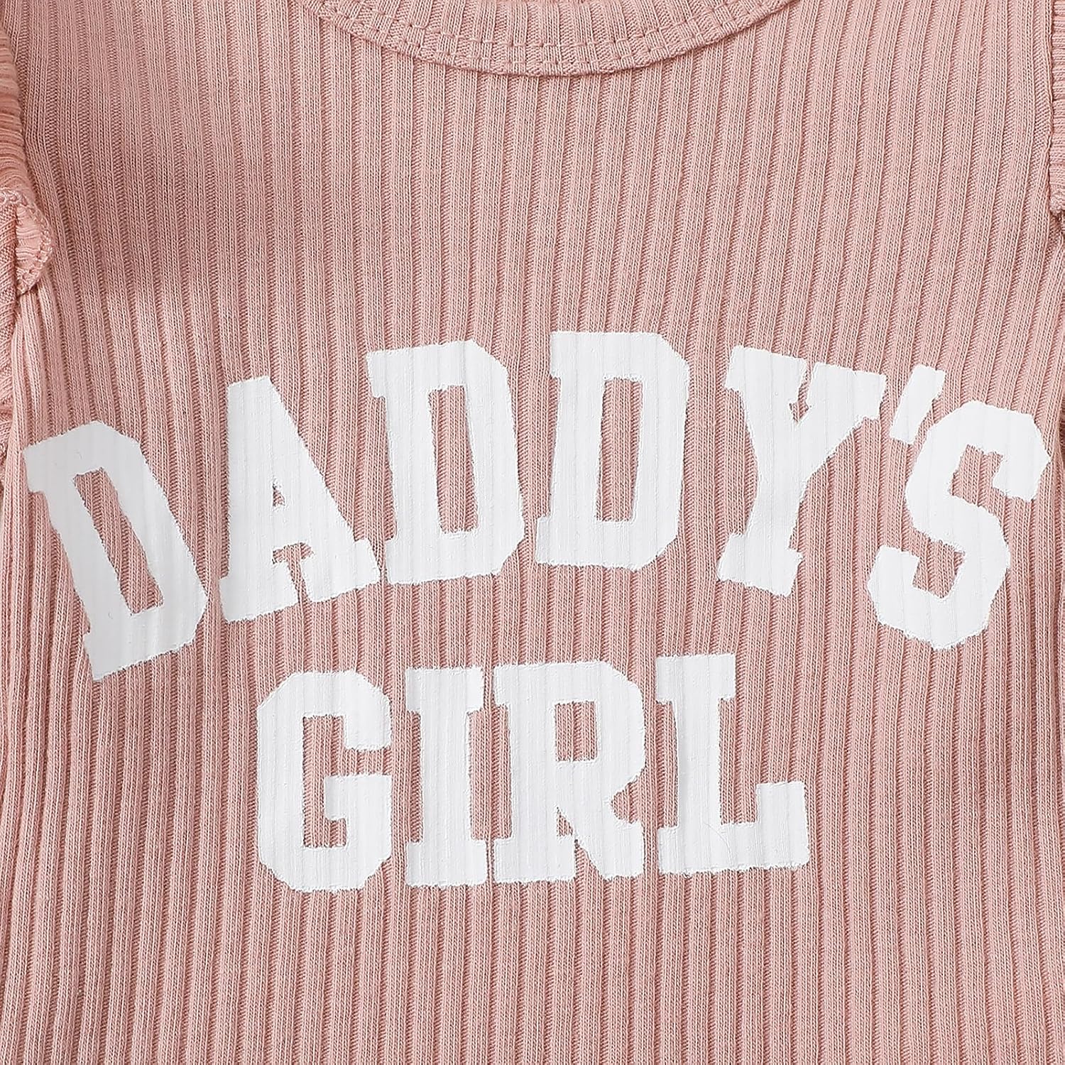 Daddys Girl Newborn Outfits Ruffle Ribbed Romper Top Floral Shorts Set Baby infant Father's Day Summer Outfit