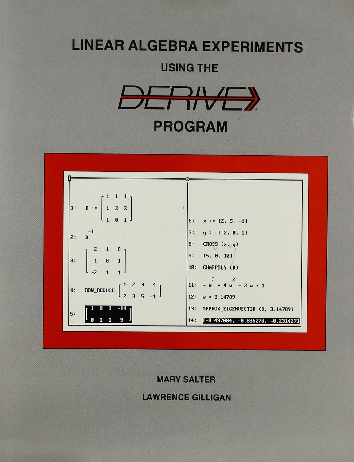 Linear Algebra Experiments Using the Derive Program: Salter, Mary ...