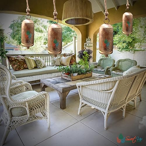 Miniatura 81 de Campanas de cascabel rústico vintage chic de ritmo musical de trineo polar, meditación, trabajo artesanal, recuerdos de fiesta, campanas de vaca