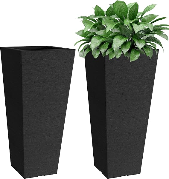 Verel Set of 2 Tall Outdoor Planters 24"