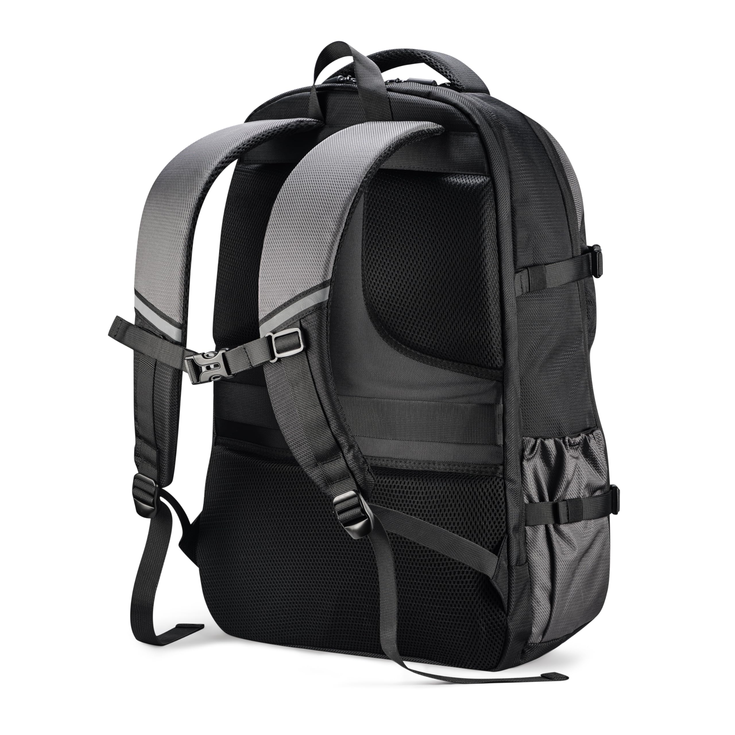 BARRENS - Zaino da viaggio 55x40x20 cm 38L grande, zaino per uomo e donna, bagaglio a mano per aereo, borsa da viaggio con scomparto per laptop da 17 pollici, zaino per affari e viaggi, grigio