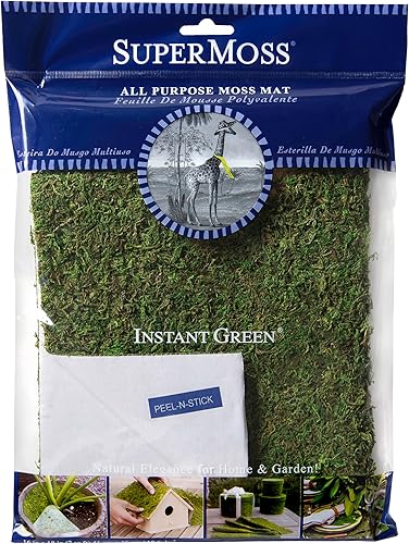 SuperMoss (22406) Alfombrilla de musgo verde instantáneo, Peel n Stick de 18 x 16 pulgadas