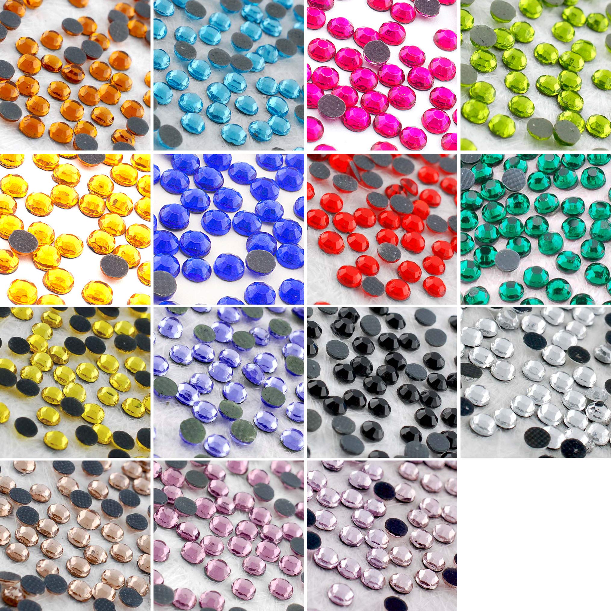 Summer-Ray Lot De 1 Strass De 4 Mm Couleurs Assorties