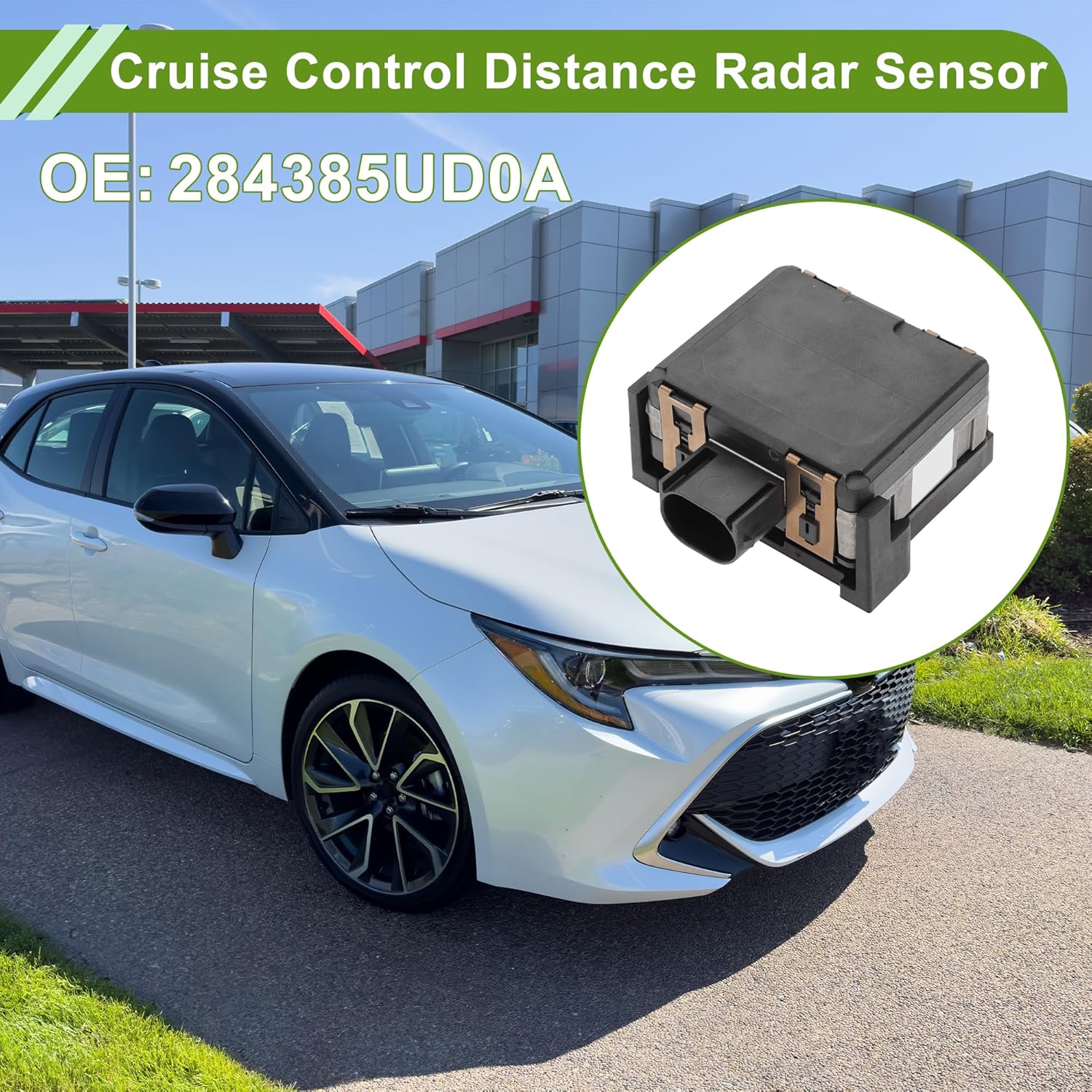 No.284385UD0A Cruise Control Distance Radar Sensor for Nissan Sentra 2018-2019 Black Automotive Car Cruise Control Module Unit ABS,Metal 1 Pcs