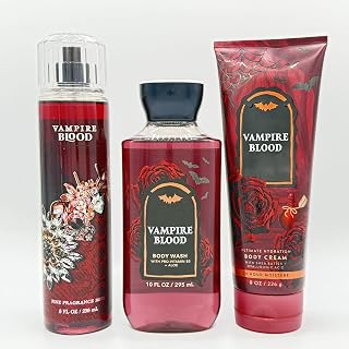 Vampire Blood Bath & Body 3-Piece Bundle | Body Spray Mist, Body Wash Shower Gel and Ultimate Hydration Body Cream