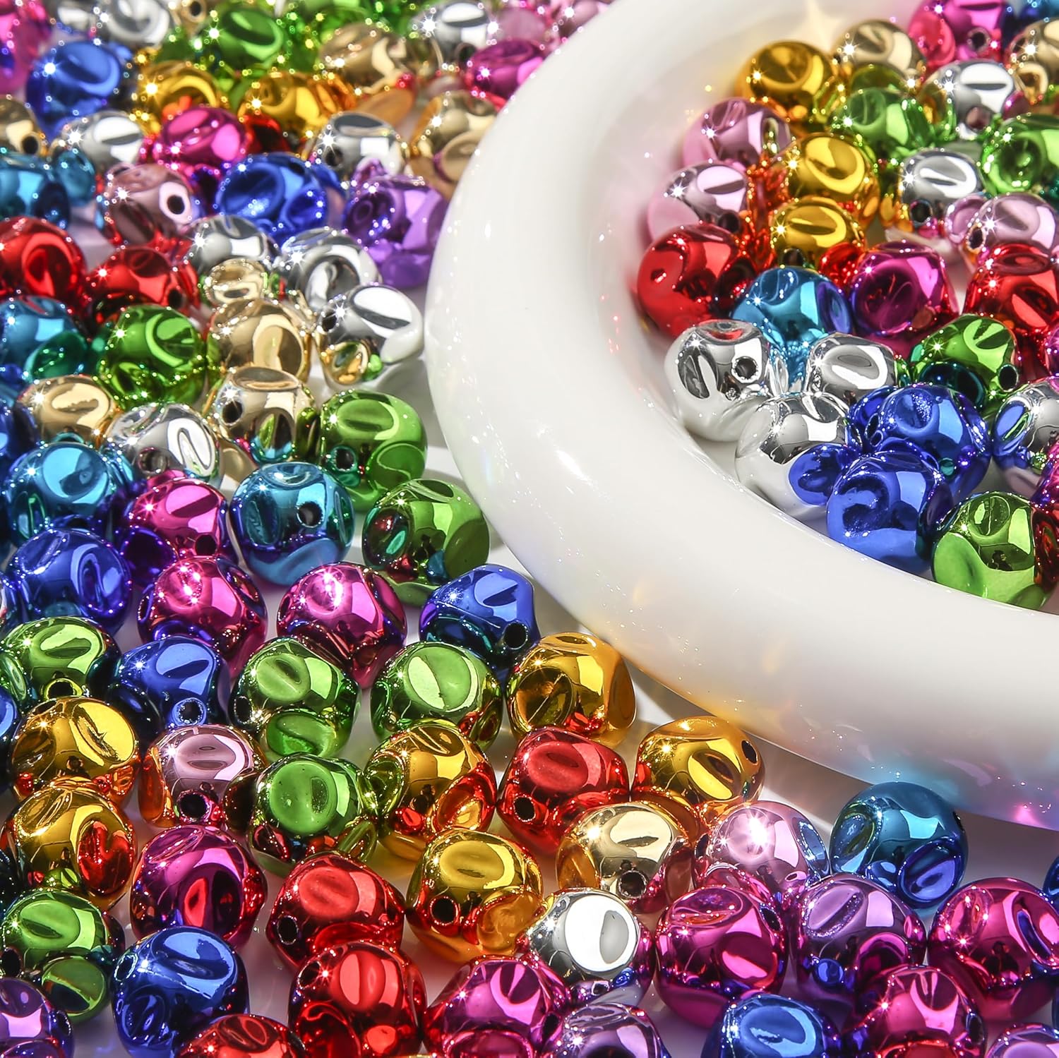 16mm Acrylic Beads 100pcs UV Color Bead Pen Bubblegum Focal Beads DIY Beading Hairband Bracelets Necklace Craft for DIY Jewelry Making (Color uv) - Image 5