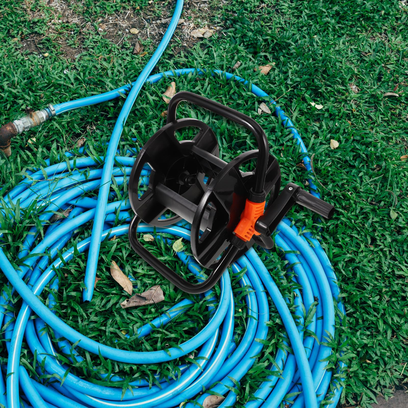 DECHOUS Avvolgitubo per Giardino in Plastica Meccanismo di Avvolgimento Semplice e Design Elegante per Organizzazione Ordinata in Ambienti Esterni