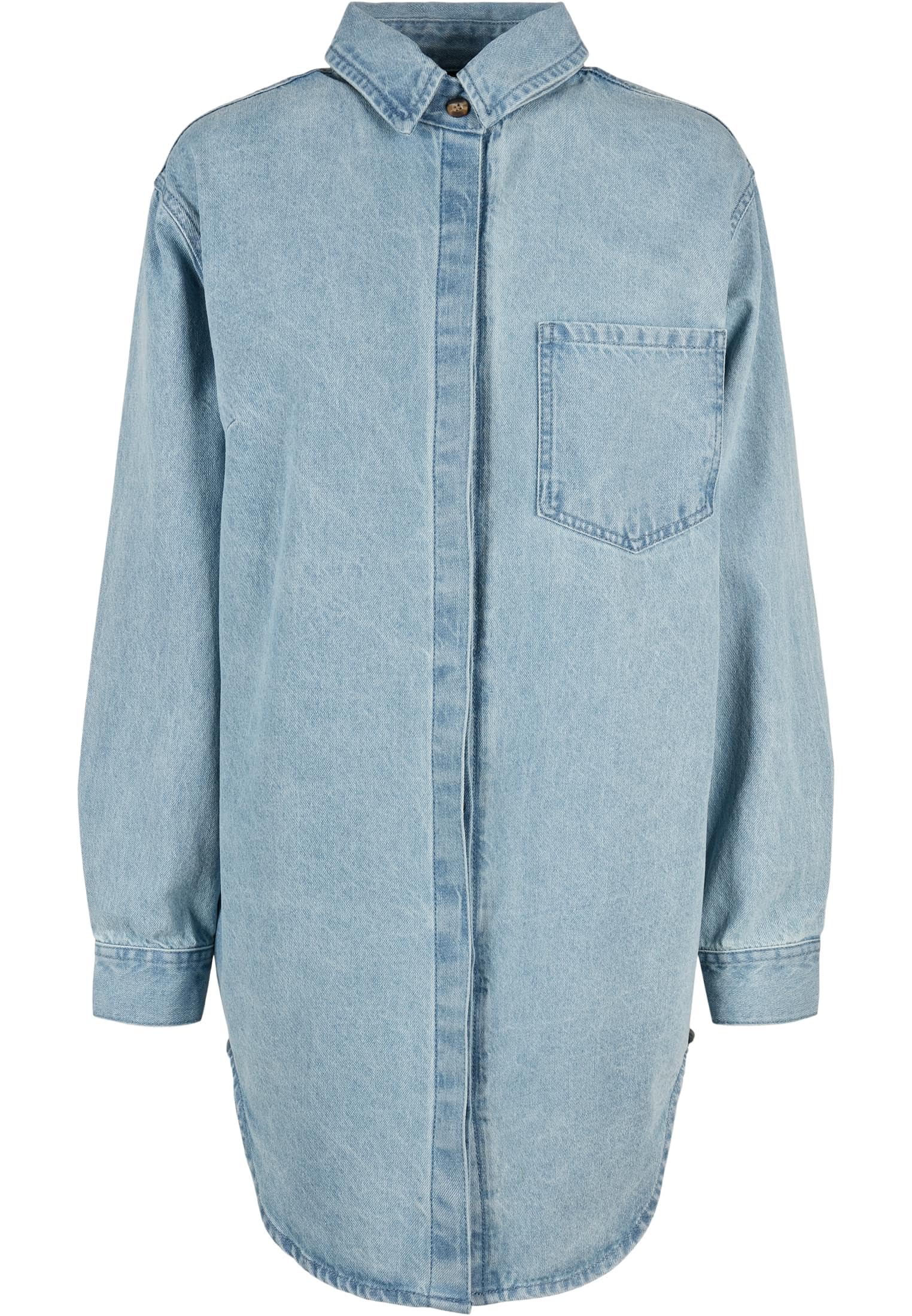 Urban Classics Women's Bleu Oversized Jeans Shirt Dress For