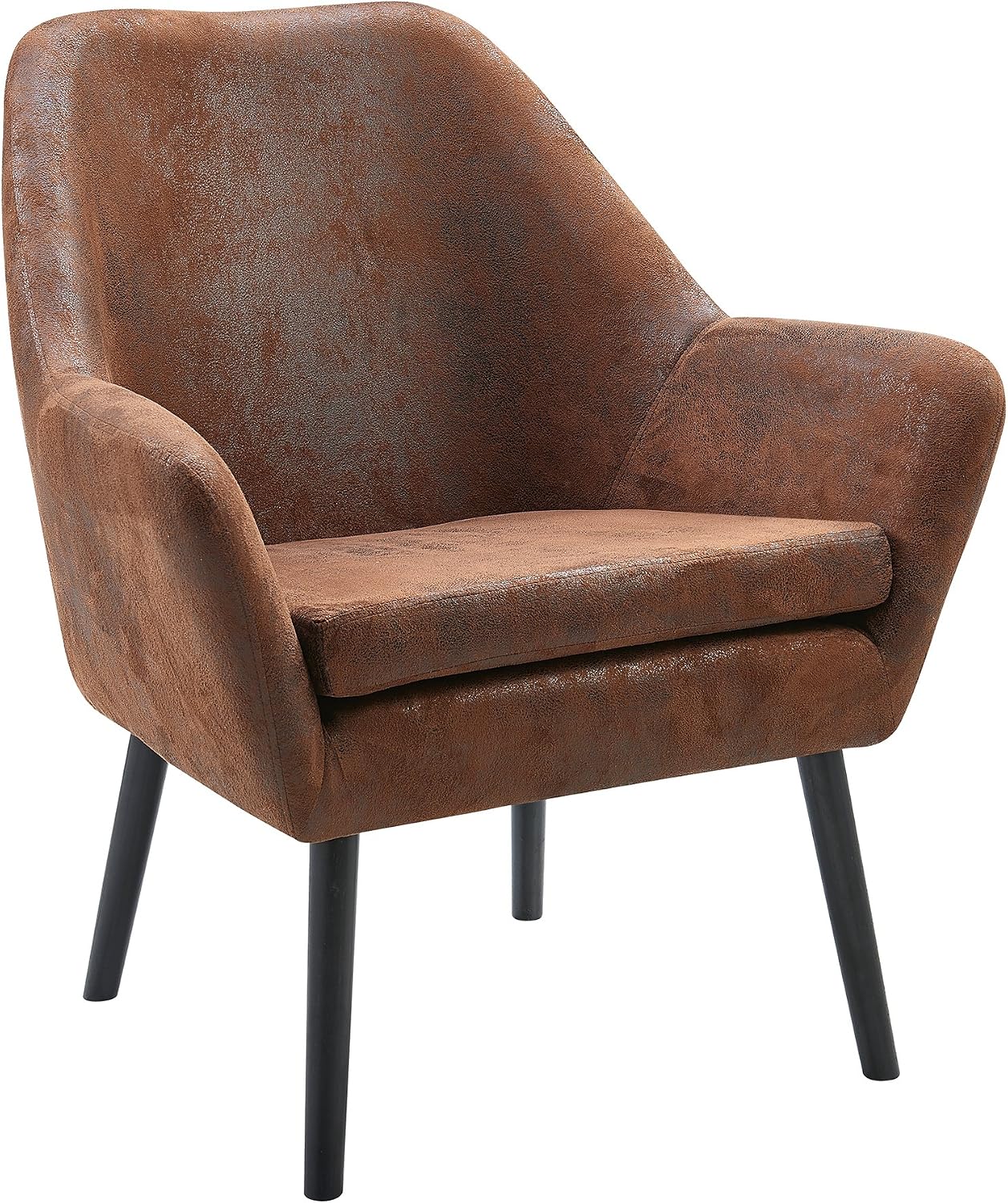 Teamson Home Divano Stylish Arm Accent Chair | Aged Fabric Brown
