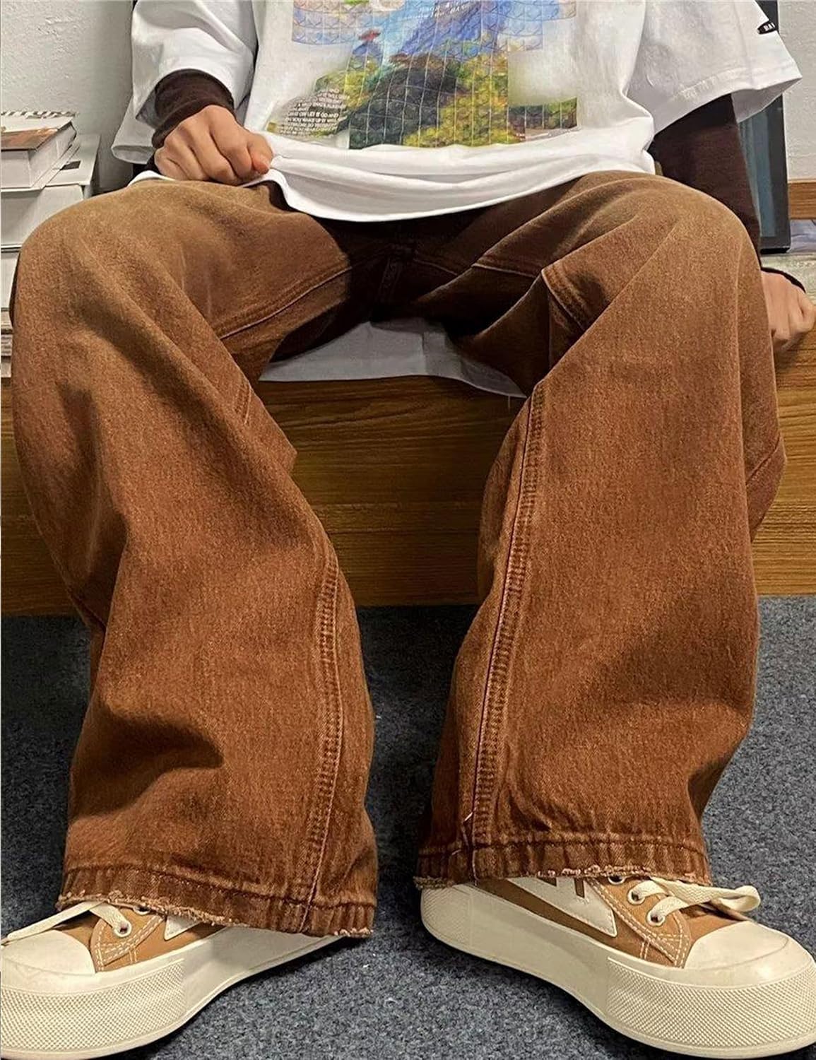 Men's Baggy Jeans Y2k Hip Hop Skater Jeans Loose fit Skateboard Pants Wide Leg Harajuku Pants - Image 6