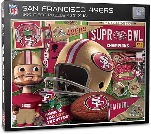 Miniatura 4 de YouTheFan - Rompecabezas serie retro NFL, 500 piezas