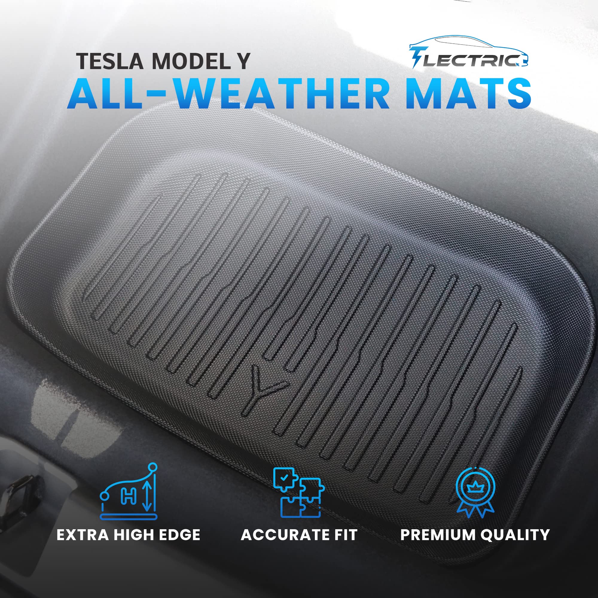Tesla Model Y kofferbak laadrandbescherming aluminium zwart – E-Mobility Shop