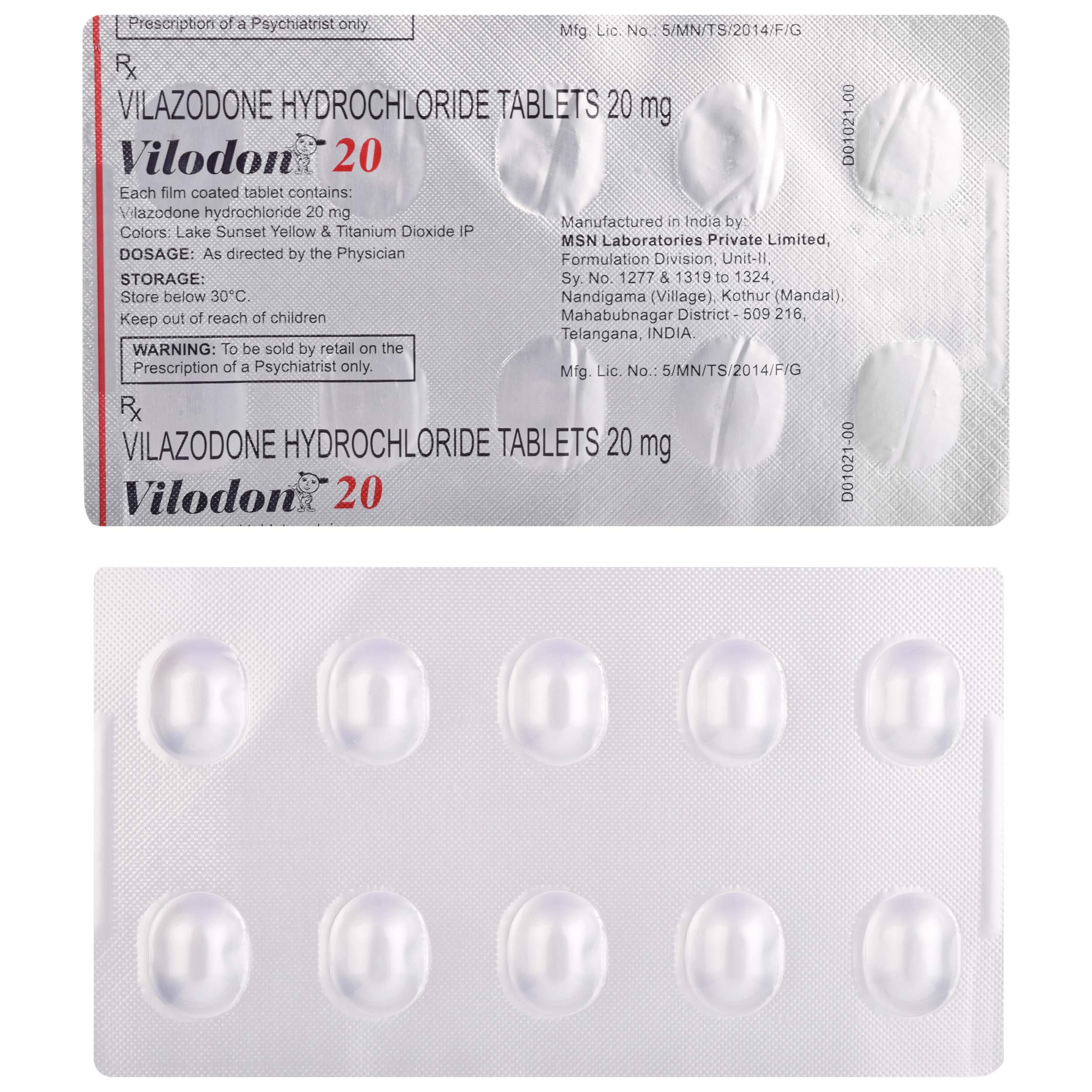 Vilodon 40 - Strip of 10 Tablets