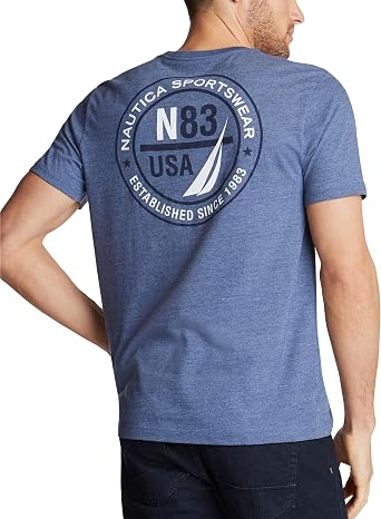 Nautica Men's Short Sleeve Logo Series Graphic Tee