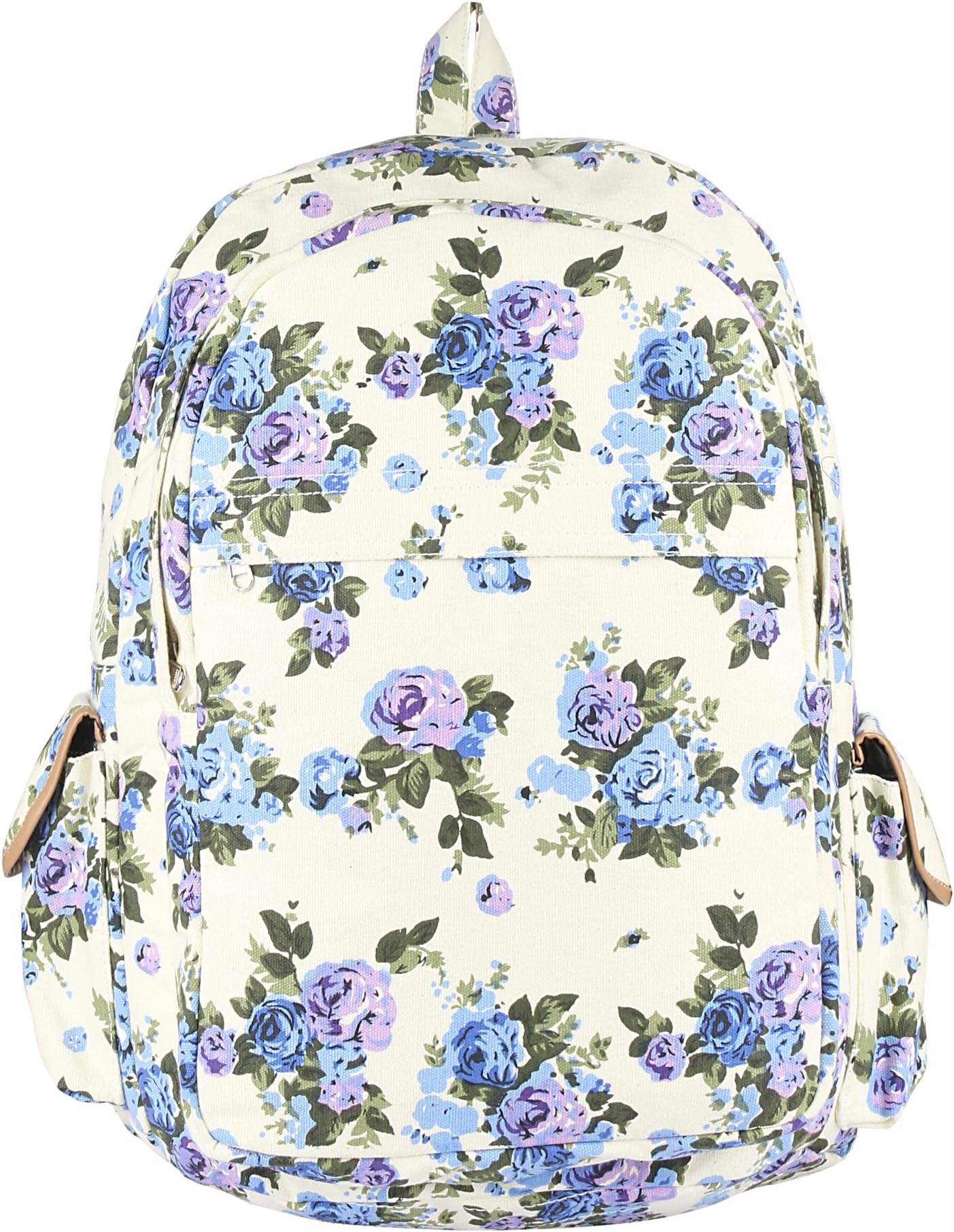 30 Ltrs Multi Color Rose Floral Prints College Backpack/School Bag/Office Bag/Daypack for Girls/Women