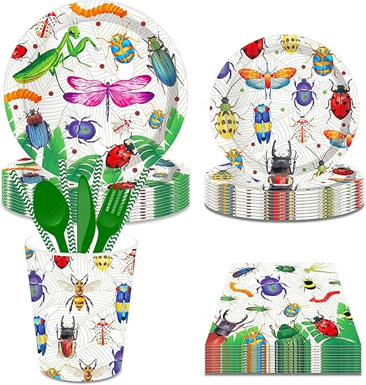 Amazon.com: CC HOME Insect Party Themed Party Supplies Pack Insect ...