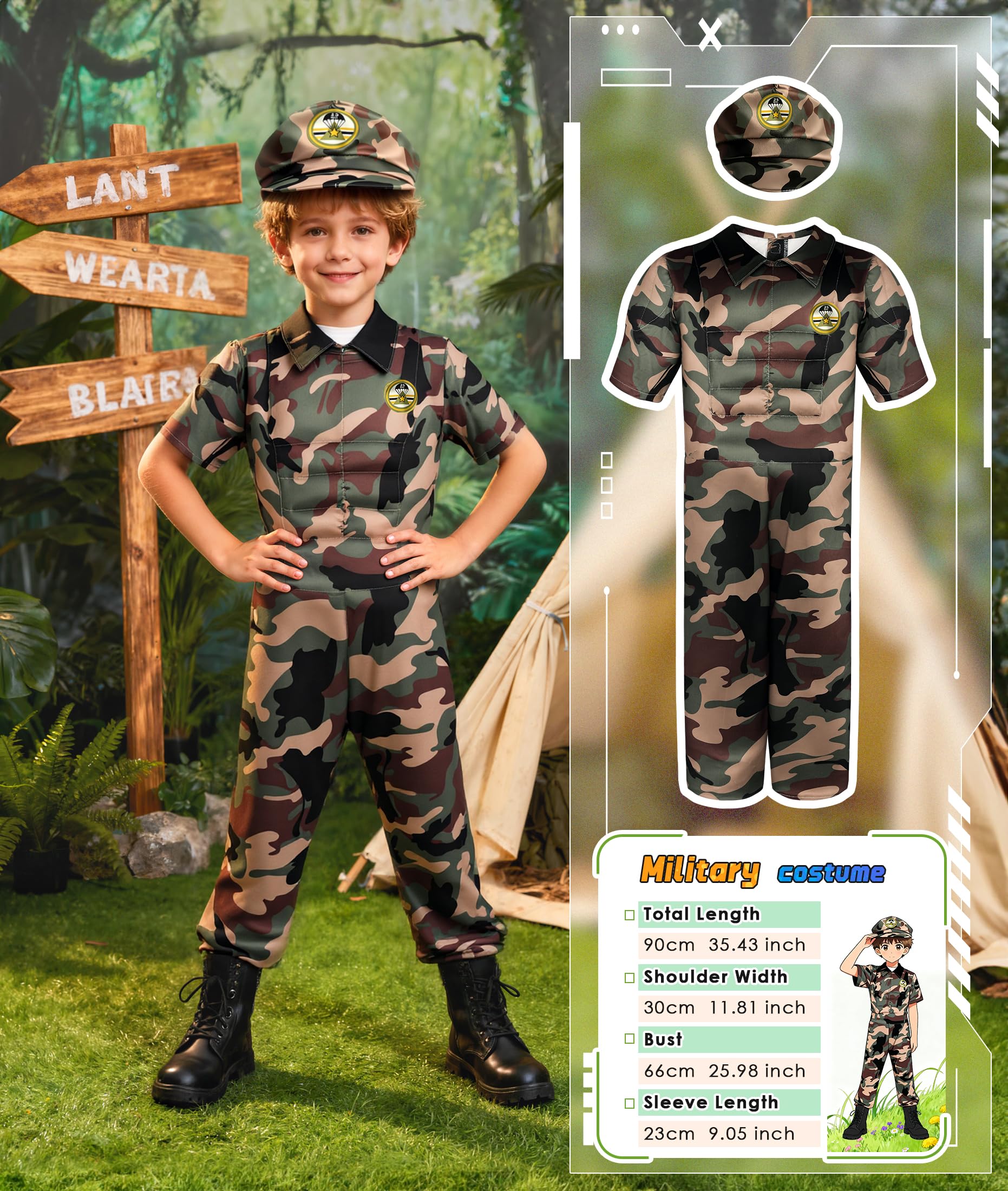 Boys Muscle Chest Dress up Costumes Trunk with Superhero, Construction Worker, Military Costume, Kids Pretend Role Play Costumes Set, Boys Dress up Clothes for Kids Ages 3 4 5 6 7