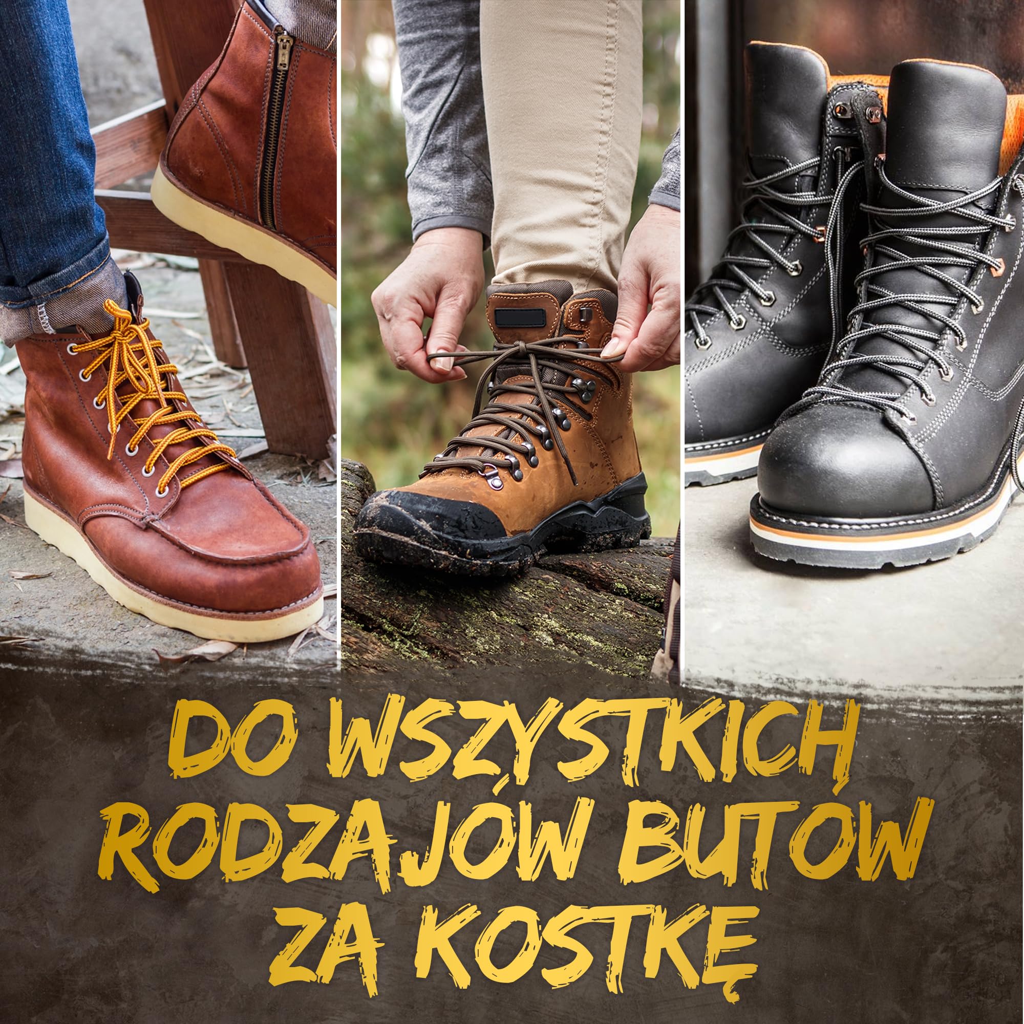 Miscly Sznurówki Okrągłe do Butów Wysokich - Wytrzymałe i Trwałe Sznurówki do Butów Roboczych i Obuwia Turystycznego