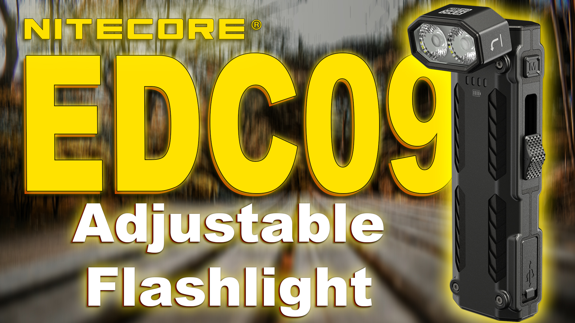 Nitecore EDC09 1600 Lumens EDC Flashlight, 102° Rotating Swivel