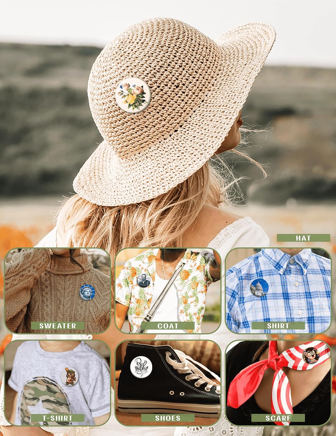 60 Pacs Personalized Pins, Round Pins with Text Photo, Customized Pin Design Your Own, Personalized Pin for Wedding Party