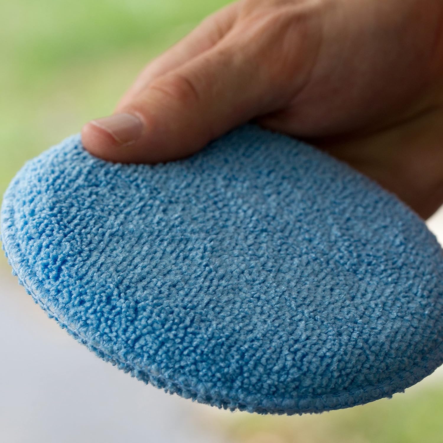 VIKING Microfiber Car Detailing Applicator Pads, Car Wax Applicator, 5 Inch Diameter, 6 Pack, Light Blue