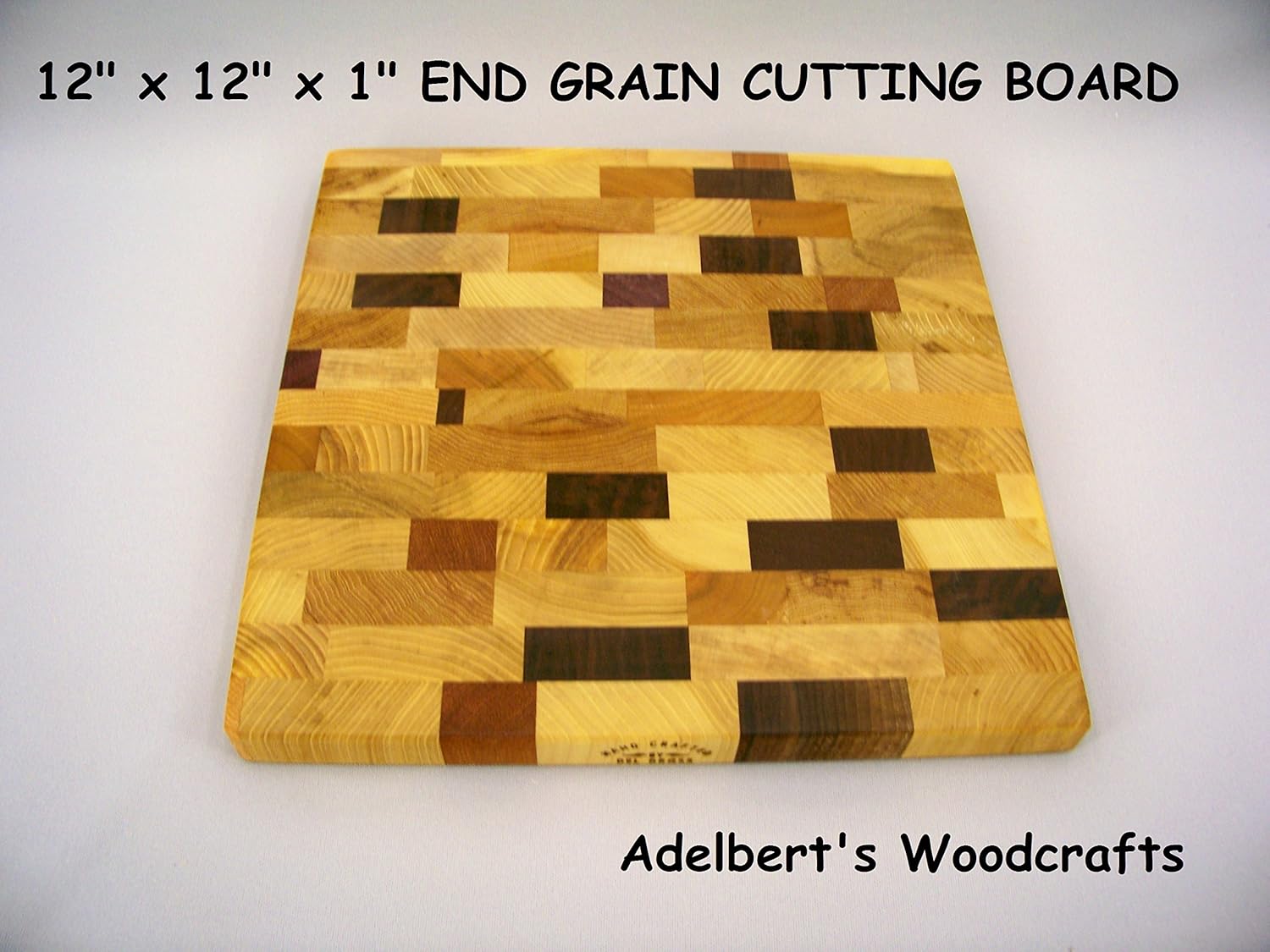12" X 12" X 1" Multi Wood End Grain Cutting Board