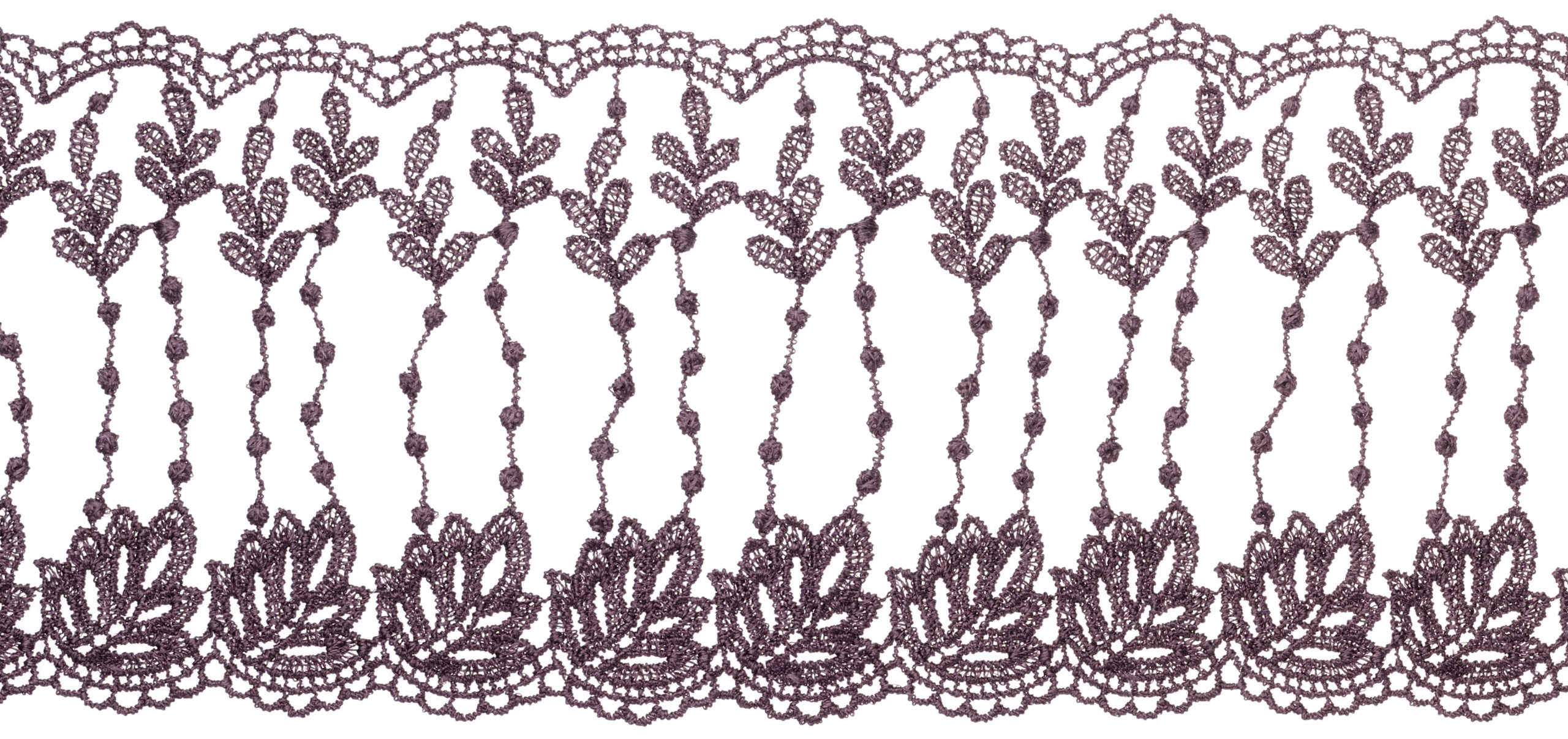 Dentelle Hamanaka violette H906-002-3 pour réussir facilement des bordures de tricot