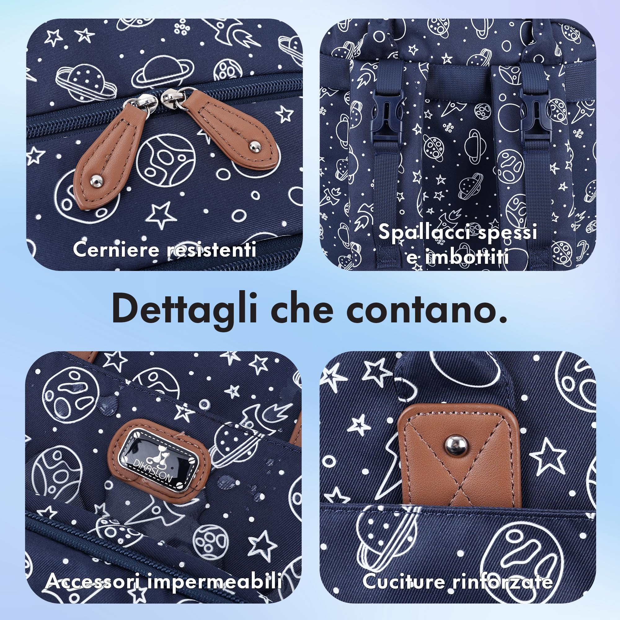 Dikaslon Borsa Zaini fasciatoio, Zainetto fasciatoio grande multifunzione Borsa bebè