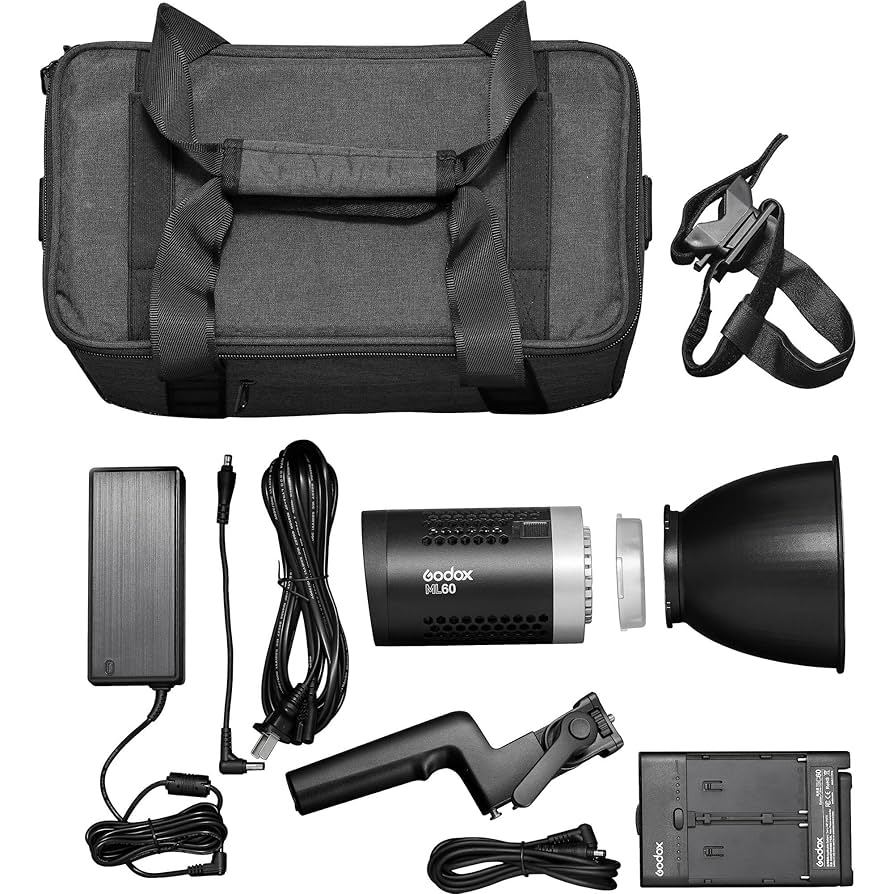 Amazon.co.jp: Godox ML60 60W Handheld LED Video Light and AD
