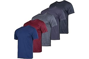 Reebok Speedwick 5-Pack Active Crew Neck T-Shirts