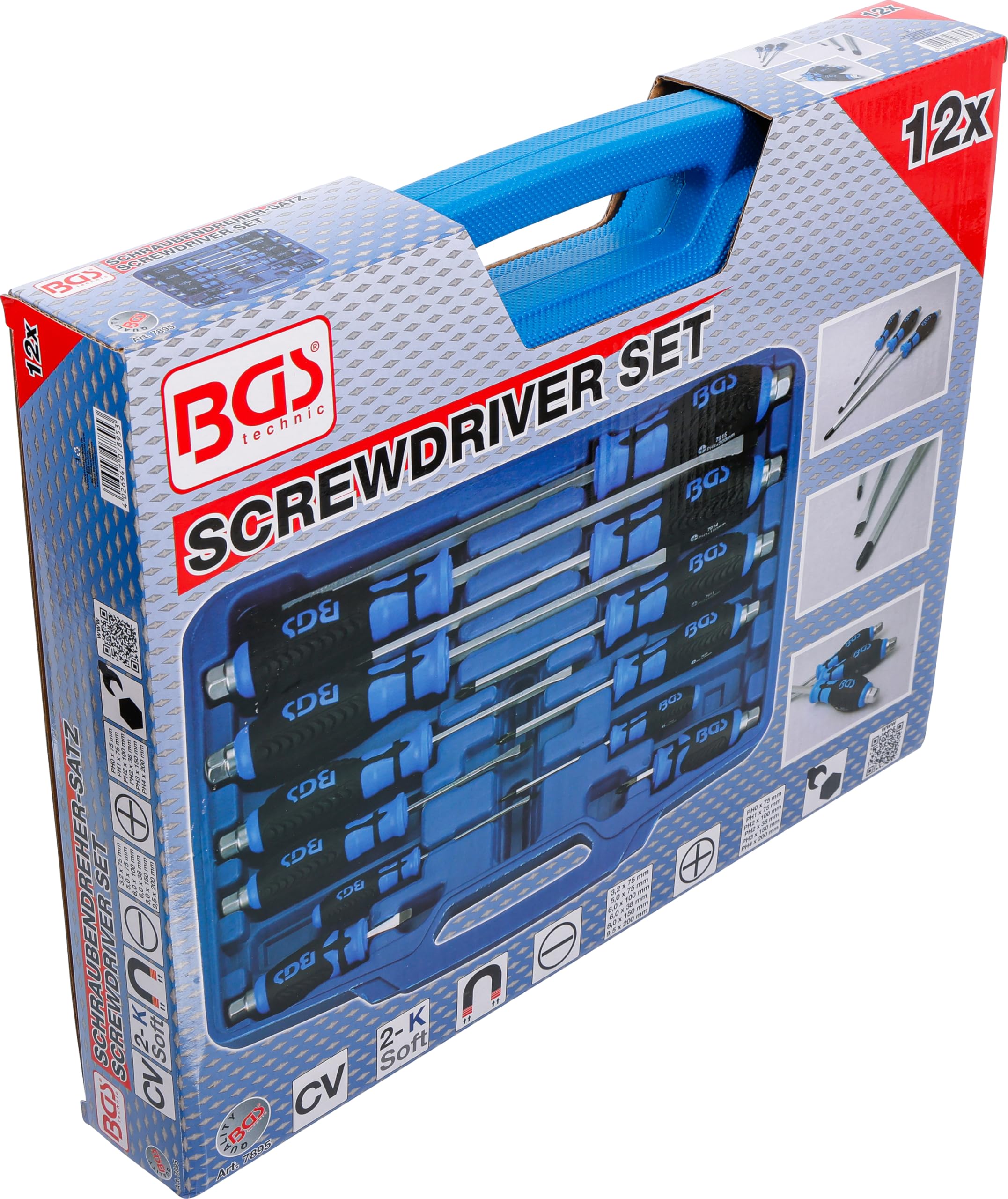 BGS 7895 | Serie di cacciaviti | 12 pz.