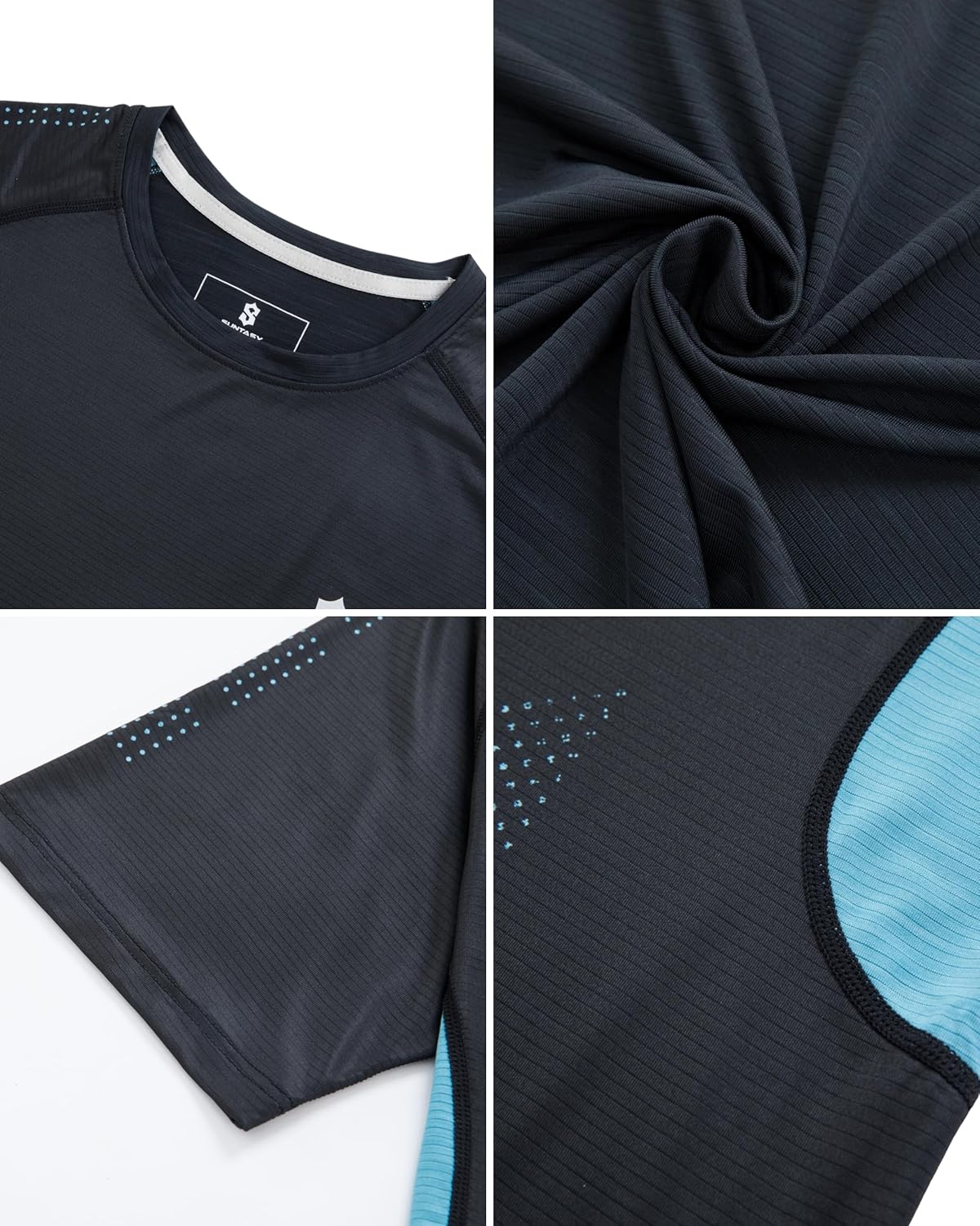 Men's Dry Fit Workout Shirts - Moisture-Wicking, Quick-Dry, 4-Way Stretch Premium Athletic Tees for Running & Sports - Image 3