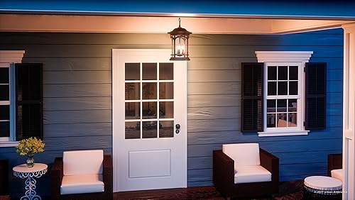 Miniatura 2 de Urban Ambiance Lámpara colgante rústica de lujo para exteriores, tamaño grande 18 pulgadas de alto x 11 pulgadas de ancho, con elementos de estilo