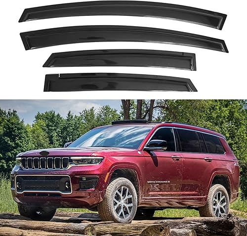 Miniatura 123 de IG - Visera para ventana de automóvil, protector contra la lluvia, el sol y el viento, con cinta adhesiva, deflector extraduradero para ventana