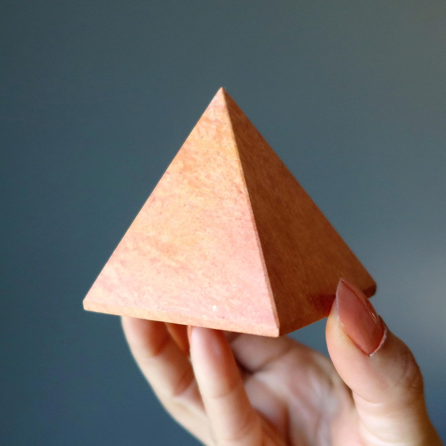 Satin Crystals Red Jasper Pyramid Stone 2.25-2.25 inch